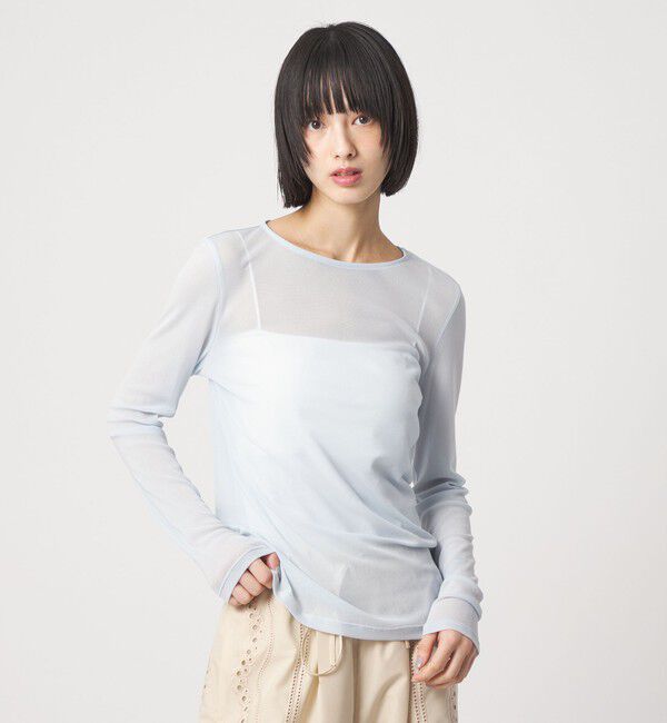 EMMEL REFINES「＜EMMEL REFINES＞EM ソフトチュール シアークルーネック」|Tシャツ・カットソー|