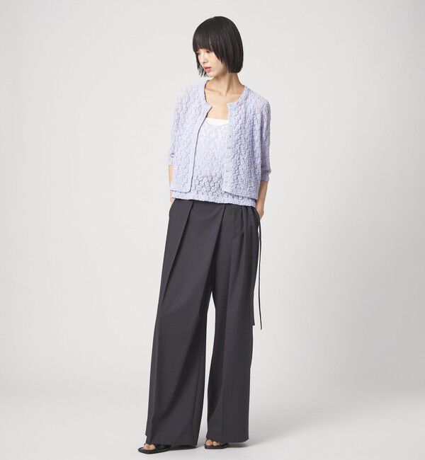 EMMEL REFINES「＜EMMEL REFINES＞EM カットレース カーディガン＆タンクトップ セット」|Tシャツ・カットソー|