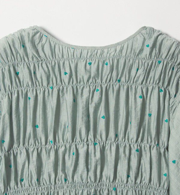 EMMEL REFINES「＜EMMEL REFINES＞EM ハートシシュウ シャーリング ブラウス」|シャツ・ブラウス|