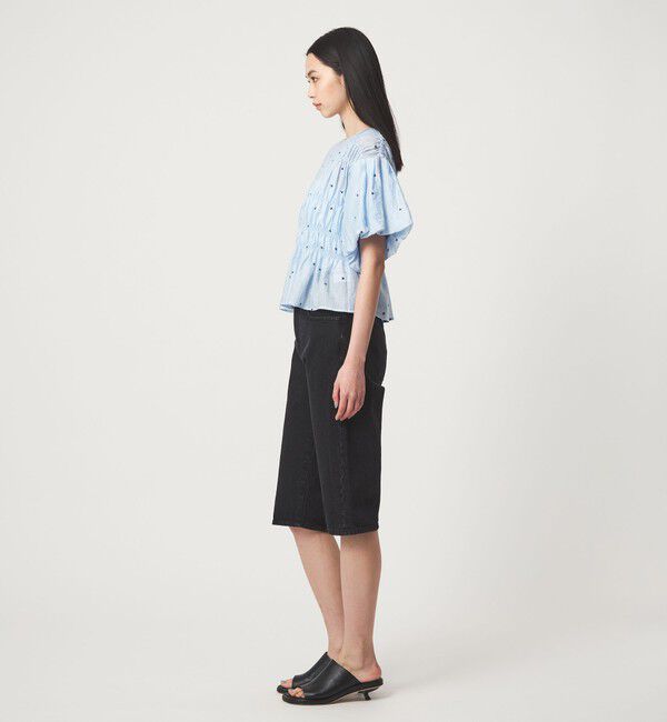 EMMEL REFINES「＜EMMEL REFINES＞EM ハートシシュウ シャーリング ブラウス」|シャツ・ブラウス|