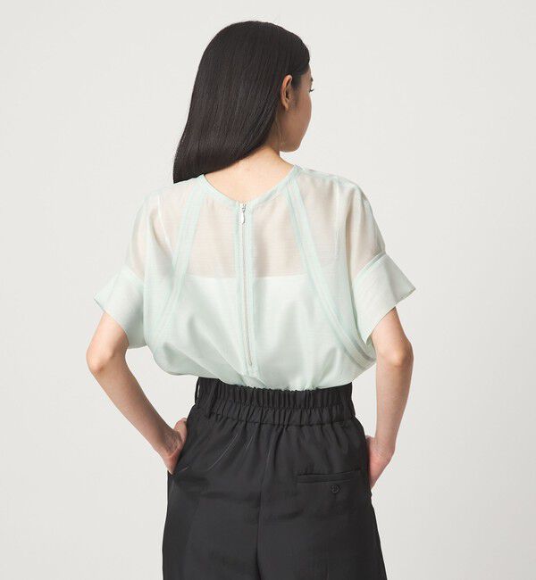 EMMEL REFINES「＜EMMEL REFINES＞EM シアー 2WAY ジップ ブラウス」|シャツ・ブラウス|