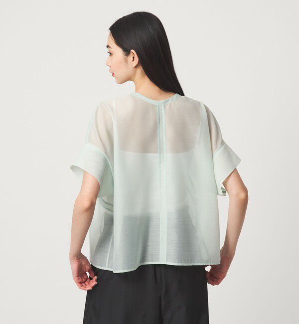 EMMEL REFINES「＜EMMEL REFINES＞EM シアー 2WAY ジップ ブラウス」|シャツ・ブラウス|