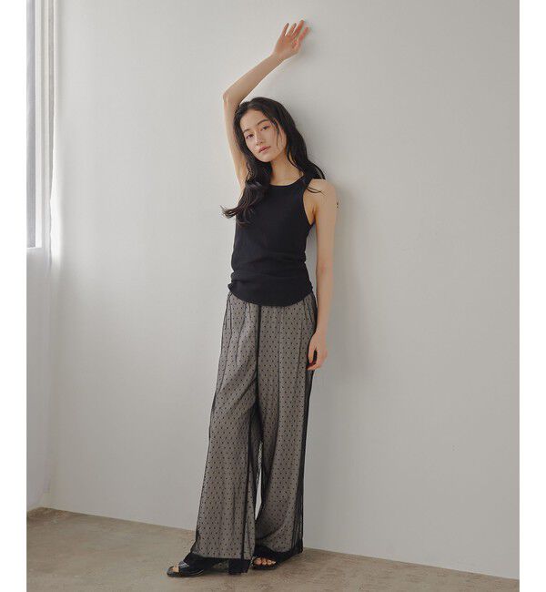 EMMEL REFINES「＜EMMEL REFINES＞EM ドットチュール レイヤー パンツ」|チノ|