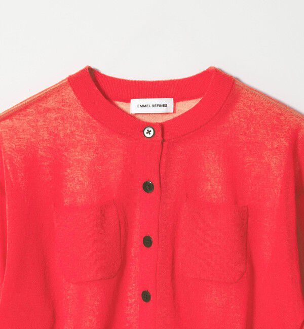 EMMEL REFINES「＜EMMEL REFINES＞EM HW FILMY シアー クルーネック カーディガン」|カーディガン|