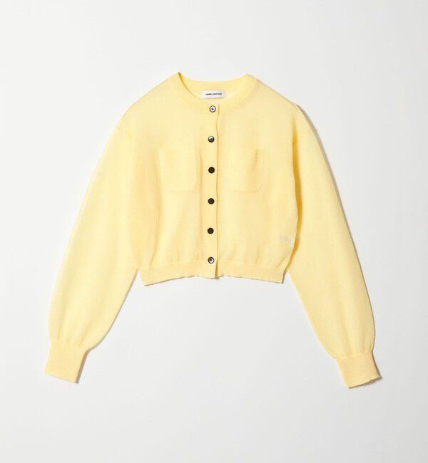 EMMEL REFINES「＜EMMEL REFINES＞EM HW FILMY シアー クルーネック カーディガン」|カーディガン|YELLOW