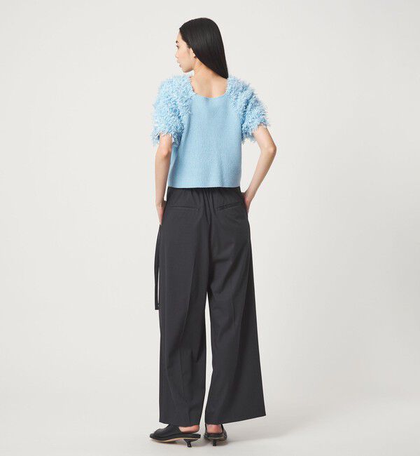 EMMEL REFINES「＜EMMEL REFINES＞EM HW テープヤーン ショートスリーブ ニット」|ニット・セーター|