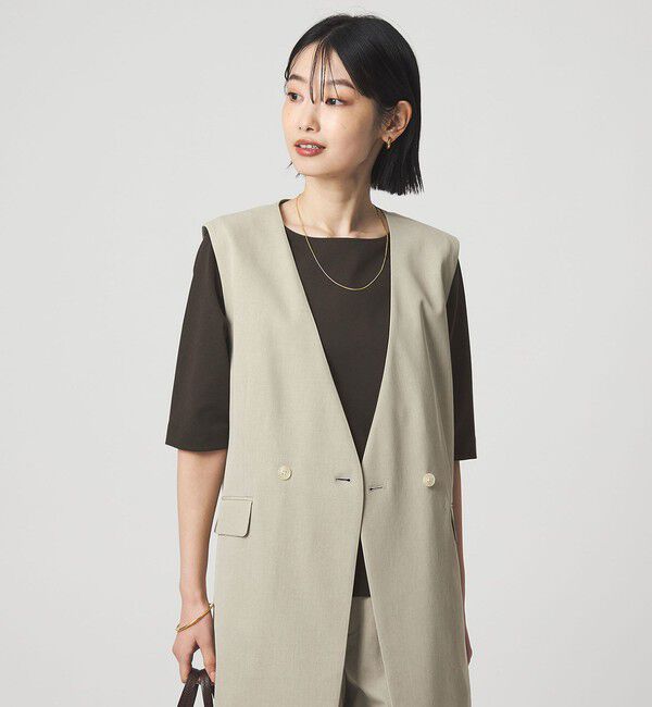 UNITED ARROWS green label relaxing「ボートネック ポンチ プルオーバー カットソー 接触冷感 UVカット」|Tシャツ・カットソー|