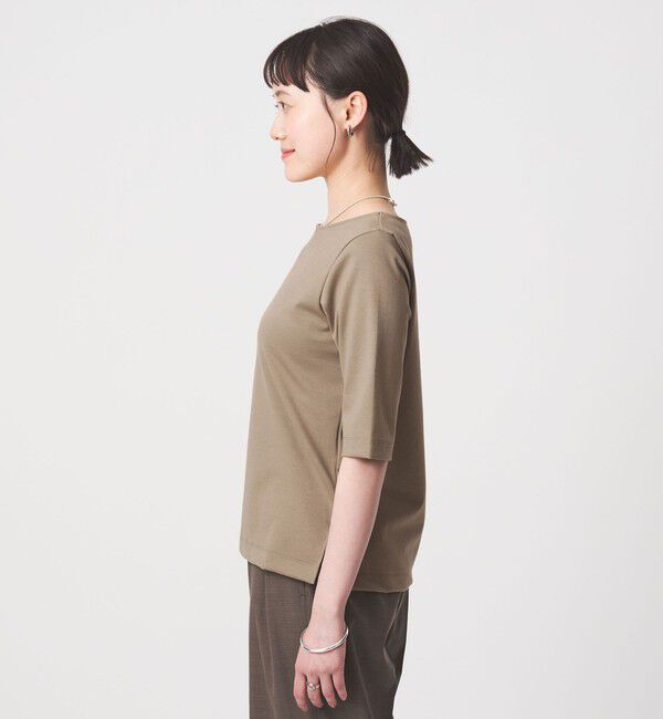 UNITED ARROWS green label relaxing「ボートネック ポンチ プルオーバー カットソー 接触冷感 UVカット」|Tシャツ・カットソー|