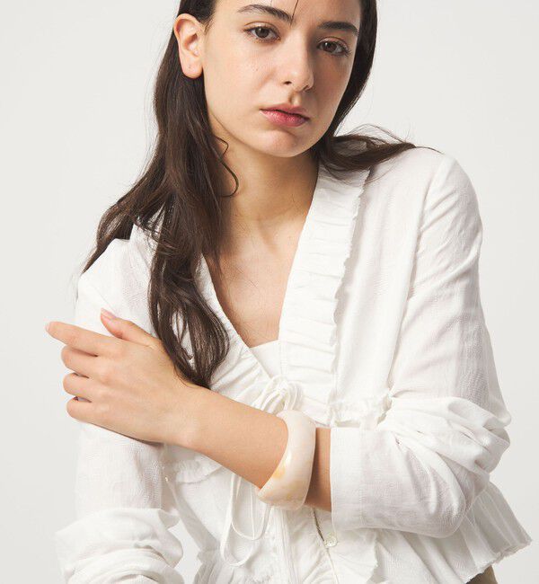 UNITED ARROWS green label relaxing「マーブル ワイドバングル」|ピアス|