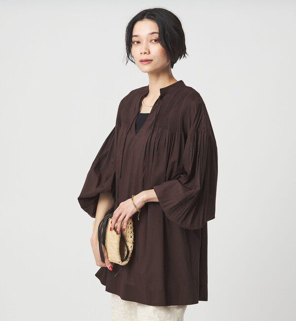 UNITED ARROWS green label relaxing「ボリュームスリーブ ピンタック ブラウス」|シャツ・ブラウス|MD.BROWN