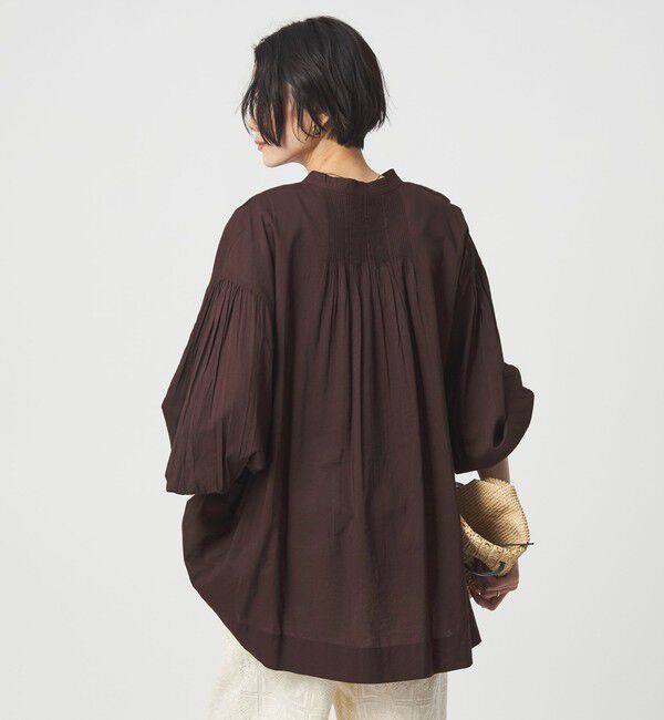 UNITED ARROWS green label relaxing「ボリュームスリーブ ピンタック ブラウス」|シャツ・ブラウス|