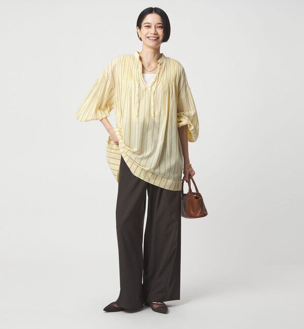 UNITED ARROWS green label relaxing「ボリュームスリーブ ピンタック ブラウス」|シャツ・ブラウス|