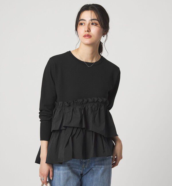 UNITED ARROWS green label relaxing「ティアード ドッキング プルオーバー ニット 3」|ニット・セーター|