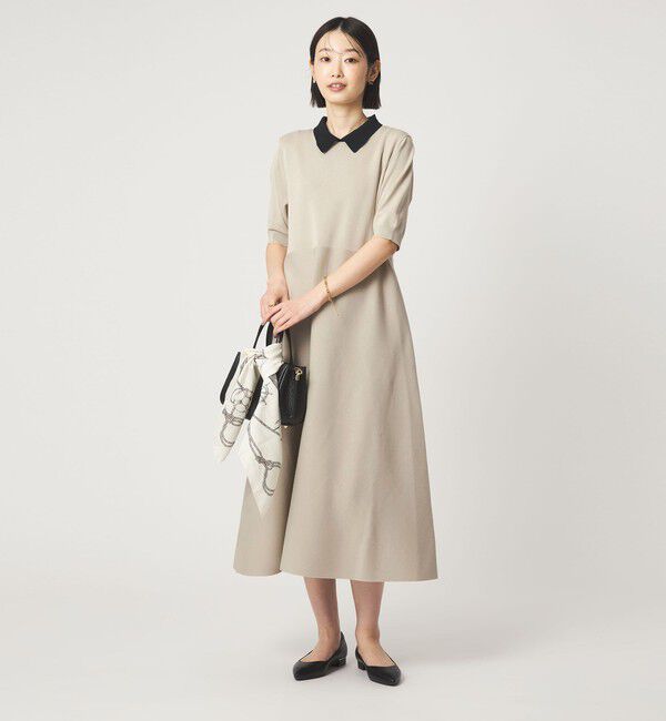 UNITED ARROWS green label relaxing「ハイショク エリツキ ショートスリーブ ニット ワンピース」|ワンピース|