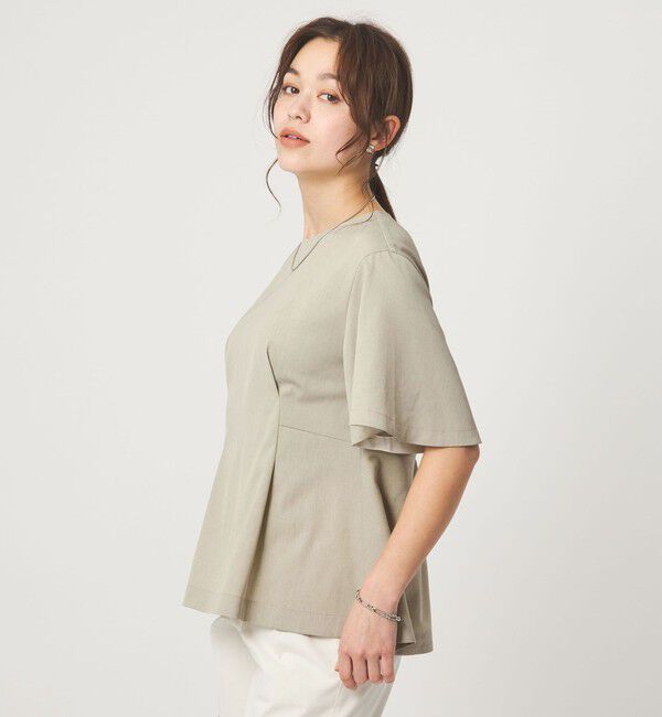 UNITED ARROWS green label relaxing「［size SHORTあり］サラフール タック ブラウス ストレッチ 接触冷感 UVカット」|シャツ・ブラウス|