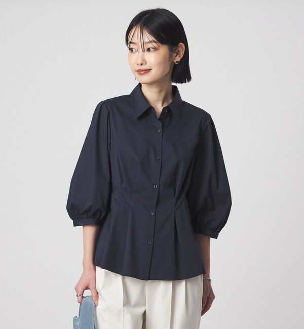 UNITED ARROWS green label relaxing「ウエスト タック フレア シャツ」|シャツ・ブラウス|