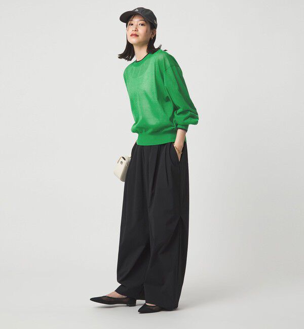 UNITED ARROWS green label relaxing「【WEB限定】＜at ease＞バイカラー シアー ニット プルオーバー」|ニット・セーター|