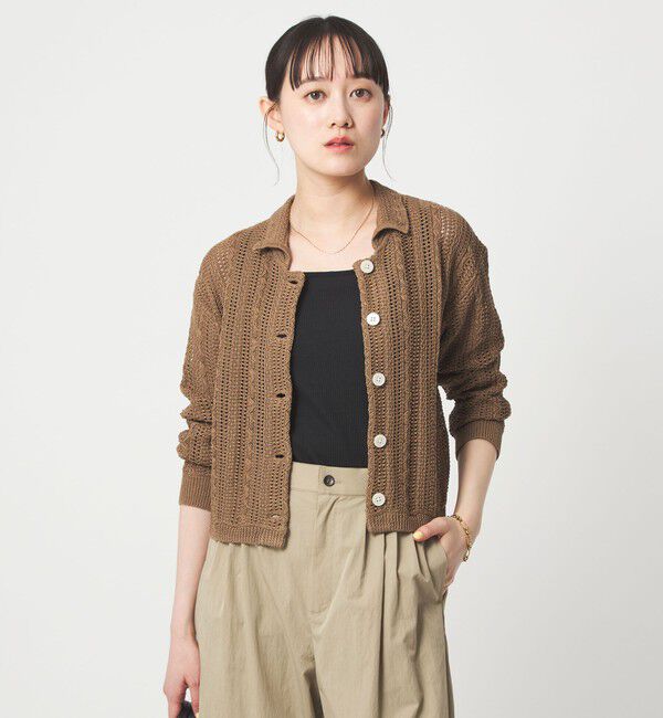 UNITED ARROWS green label relaxing「メッシュ ポロカーディガン ウォッシャブル」|カーディガン|