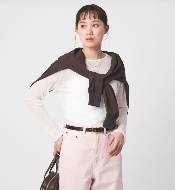 UNITED ARROWS green label relaxing「シャーリング シアー ロングスリーブ プルオーバー カットソー」|Tシャツ・カットソー|