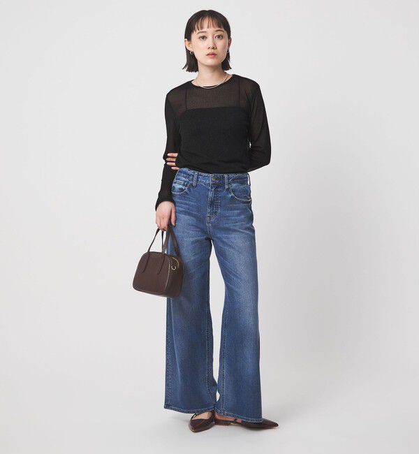 UNITED ARROWS green label relaxing「シャーリング シアー ロングスリーブ プルオーバー カットソー」|Tシャツ・カットソー|