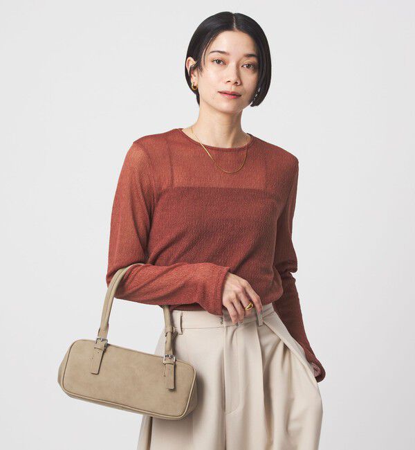 UNITED ARROWS green label relaxing「シャーリング シアー ロングスリーブ プルオーバー カットソー」|Tシャツ・カットソー|