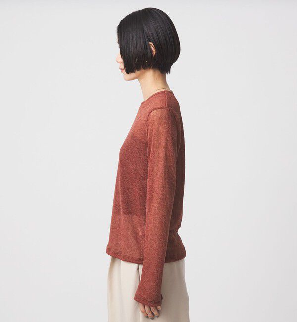 UNITED ARROWS green label relaxing「シャーリング シアー ロングスリーブ プルオーバー カットソー」|Tシャツ・カットソー|