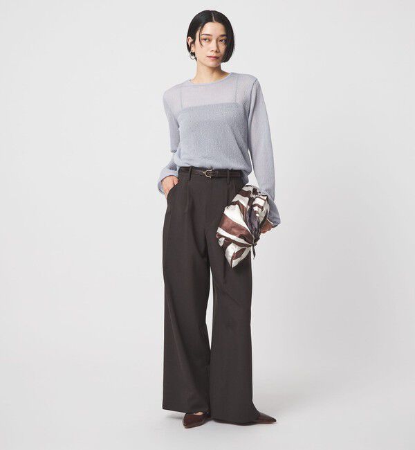 UNITED ARROWS green label relaxing「シャーリング シアー ロングスリーブ プルオーバー カットソー」|Tシャツ・カットソー|