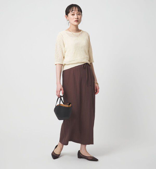 UNITED ARROWS green label relaxing「ノットヤーン ショートスリーブ プルオーバー ウォッシャブル」|ニット・セーター|