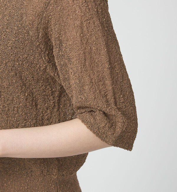 UNITED ARROWS green label relaxing「ノットヤーン ショートスリーブ プルオーバー ウォッシャブル」|ニット・セーター|