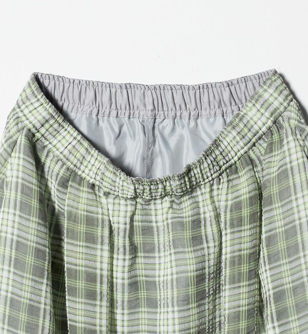 UNITED ARROWS green label relaxing「シアー チェック ロング スカート」|フレア|