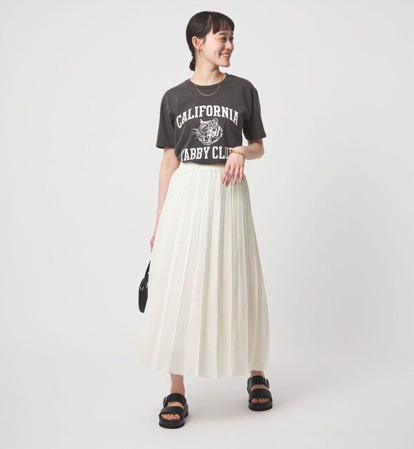 UNITED ARROWS green label relaxing「シアー ガーゼ プリーツスカート」|フレア|