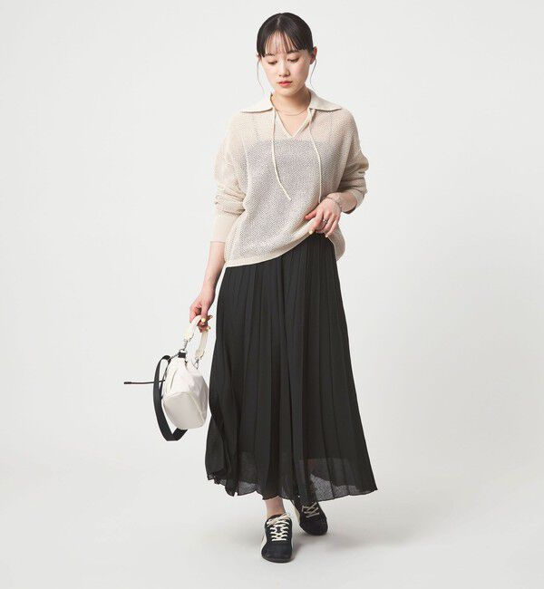 UNITED ARROWS green label relaxing「シアー ガーゼ プリーツスカート」|フレア|