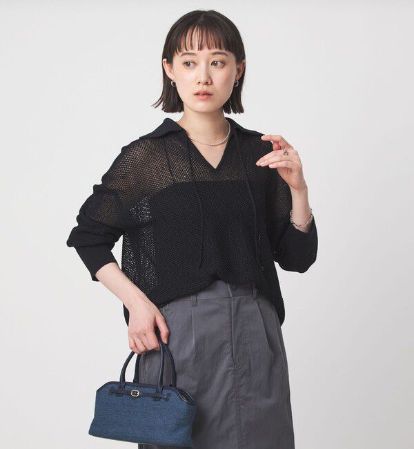 UNITED ARROWS green label relaxing「メッシュ ポロプルオーバー」|ニット・セーター|