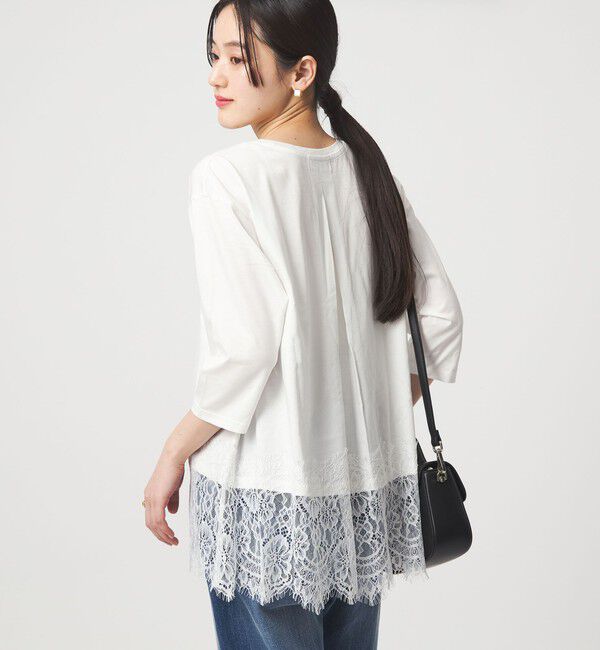 UNITED ARROWS green label relaxing「スソ レース プルオーバー カットソー」|Tシャツ・カットソー|