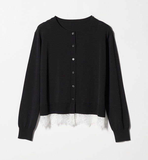 UNITED ARROWS green label relaxing「裾レース ドッキング ニット カーディガン」|カーディガン|