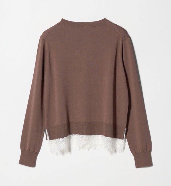 UNITED ARROWS green label relaxing「裾レース ドッキング ニット カーディガン」|カーディガン|