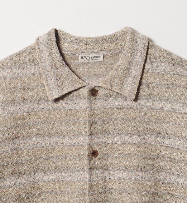 BEAUTY&YOUTH UNITED ARROWS「フェアアイル ショートスリーブ ニットシャツ」|カーディガン|