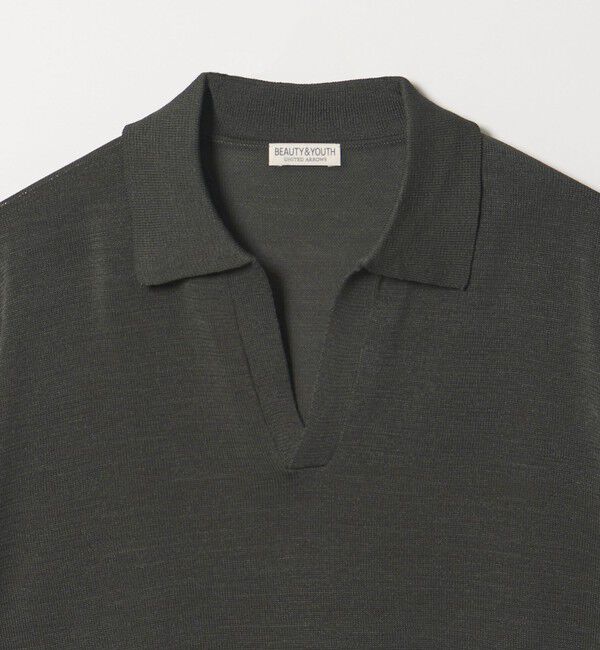 BEAUTY&YOUTH UNITED ARROWS「シャイン ギマ スキッパー ポロニット」|ニット・セーター|