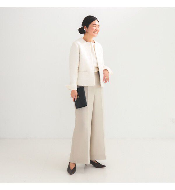 Demi-Luxe BEAMS 「ツイード クルーネック ジャケット＊」|ダッフルコート|