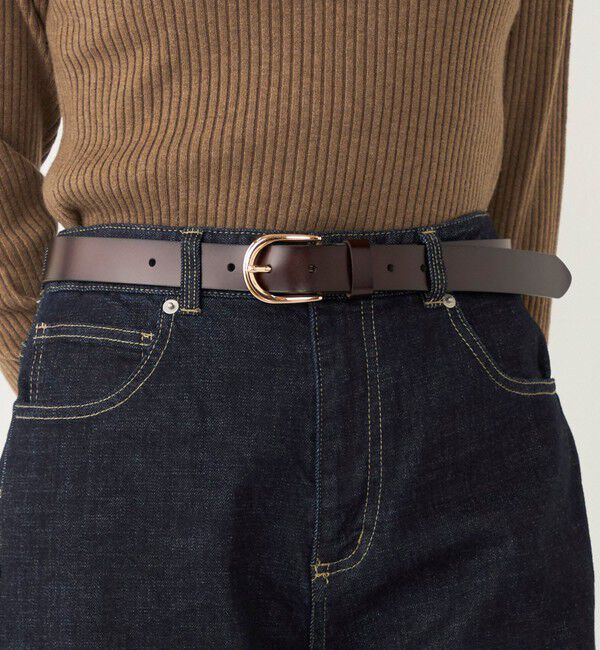 SHIPS Colors 「《追加予約》SHIPS Colors: ベーシック レザー ベルト7◆」|ベルト|ブラウン