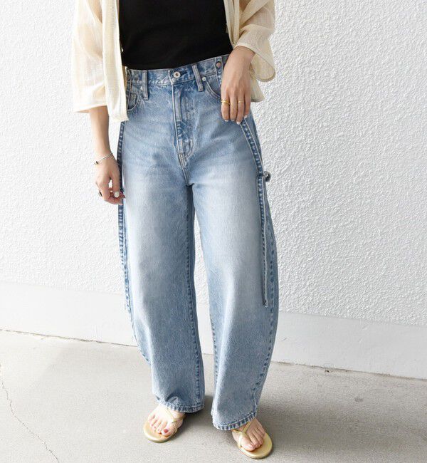 SHIPS any「《追加予約》bon_meur:〈洗濯機可能〉コクーン シルエット デニム パンツ」|デニム|ブルー