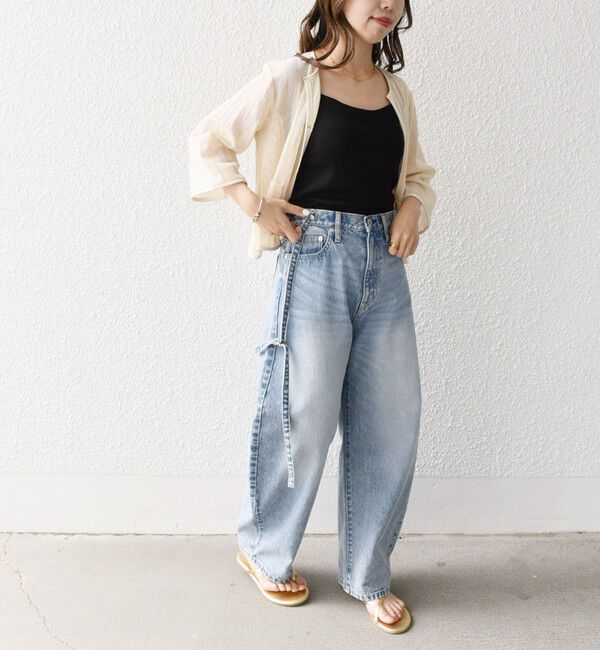 SHIPS any「《追加予約》bon_meur:〈洗濯機可能〉コクーン シルエット デニム パンツ」|デニム|