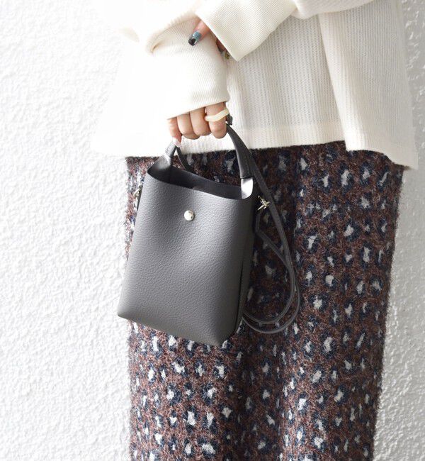 SHIPS any「《一部追加予約》SHIPS any: 2WAY スクエア ミニ ショルダー バッグ」|ショルダー・メッセンジャー|グレー