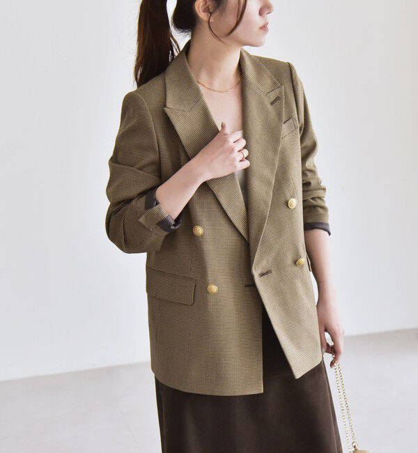 quaranciel「quaranciel:〈洗濯機可能〉ハンサム ダブルブレスト ブレザー ジャケット（セットアップ対応）」|テーラードジャケット|