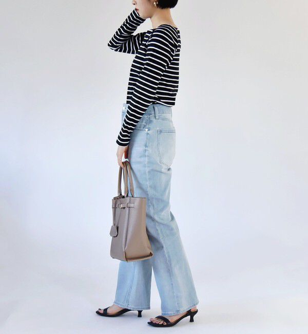 quaranciel「quaranciel:〈洗濯機可能〉ラウンドネック ボーダー カットソー」|Tシャツ・カットソー|