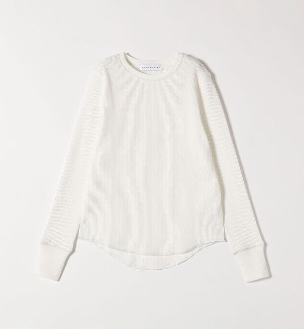 quaranciel「quaranciel:〈洗濯機可能〉ワッフル クルーネック ラウンドヘム カットソー」|Tシャツ・カットソー|