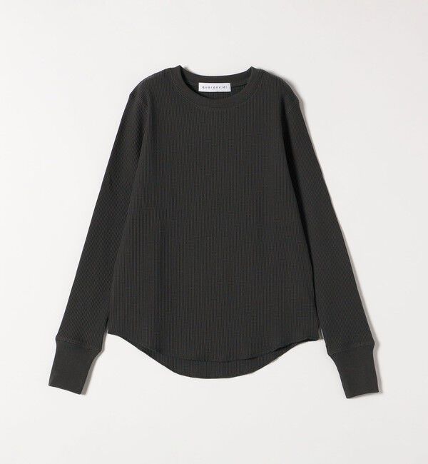 quaranciel「quaranciel:〈洗濯機可能〉ワッフル クルーネック ラウンドヘム カットソー」|Tシャツ・カットソー|