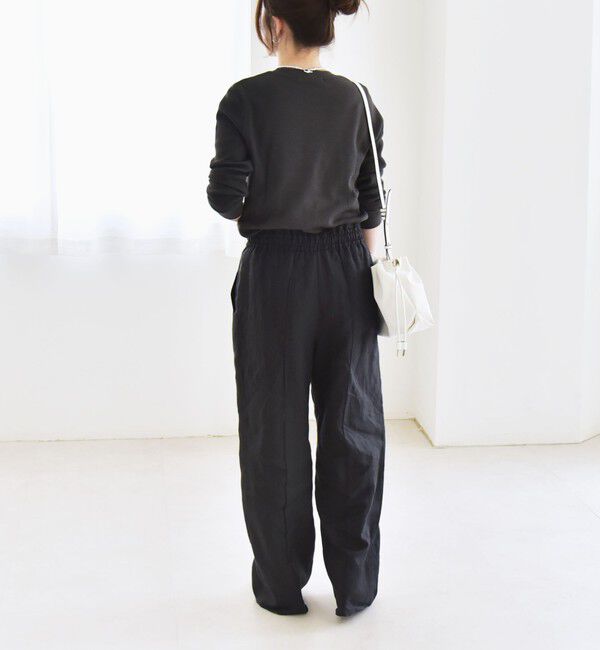 quaranciel「quaranciel:〈洗濯機可能〉ワッフル クルーネック ラウンドヘム カットソー」|Tシャツ・カットソー|