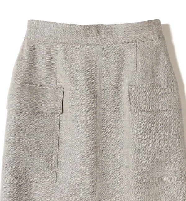 SHIPS for women「麻混 ストライプ 無地 ポケット タイト スカート ◇」|スカート|