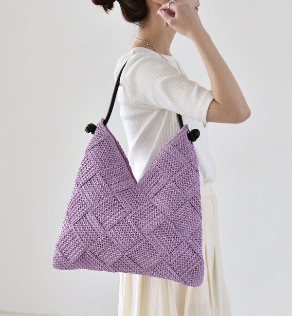 quaranciel「《一部追加予約》quaranciel: ワンハンドル Vカット メッシュ バッグ（A4対応）」|トートバッグ|